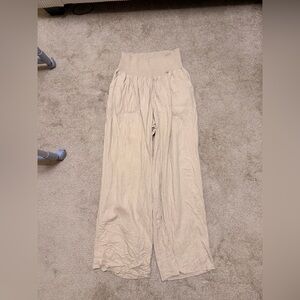 Isabel Maternity by Ingrid & Isabel Cream Wide-Leg Pants